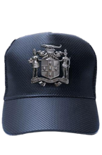 Load image into Gallery viewer, Jamaican black coat of arms shield snapback hat
