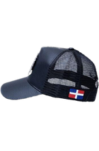 Load image into Gallery viewer, Dominican black coat of arms hat | Gorra con escudo Dominicano

