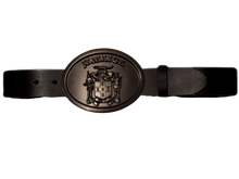 Load image into Gallery viewer, Jamaican Black Coat of Arms Buckle with Leather Belt
