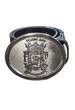 Load image into Gallery viewer, Puerto Rican Silver Buckle with Belt | Hebilla con Escudo Puertorriqueño
