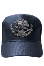 Load image into Gallery viewer, Mexican cap with black coat or arms | Gorra Mexicana escudo negro
