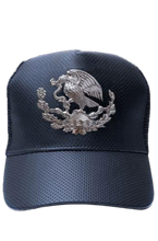 Load image into Gallery viewer, Mexican hat with coat or arms | Gorra Mexicana escudo plata
