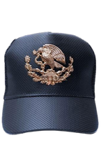 Load image into Gallery viewer, Mexican hat with coat or arms | Gorra Mexicana escudo plata

