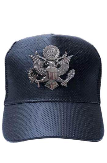 USA black shield baseball hat