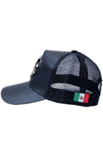 Load image into Gallery viewer, Snapback hat with Mexican gold coat of arms, Gorra de Mexico
