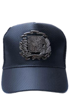 Load image into Gallery viewer, Dominican black coat of arms hat | Gorra con escudo Dominicano
