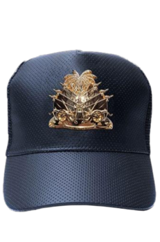 Haitian snapback hat with coat of arms shield